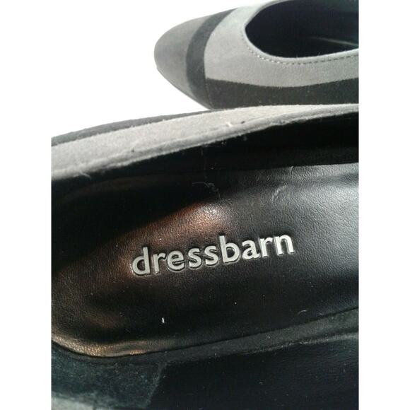 Dressbarn Hillary Womens Black/Gray Slip-Ons With 2.25" Kitten Heels Size 7.5M - Picture 7 of 9